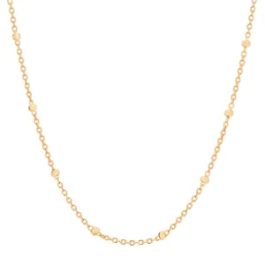 Collar de Bolitas Pequeñas Corto Enchapado en Oro 18K