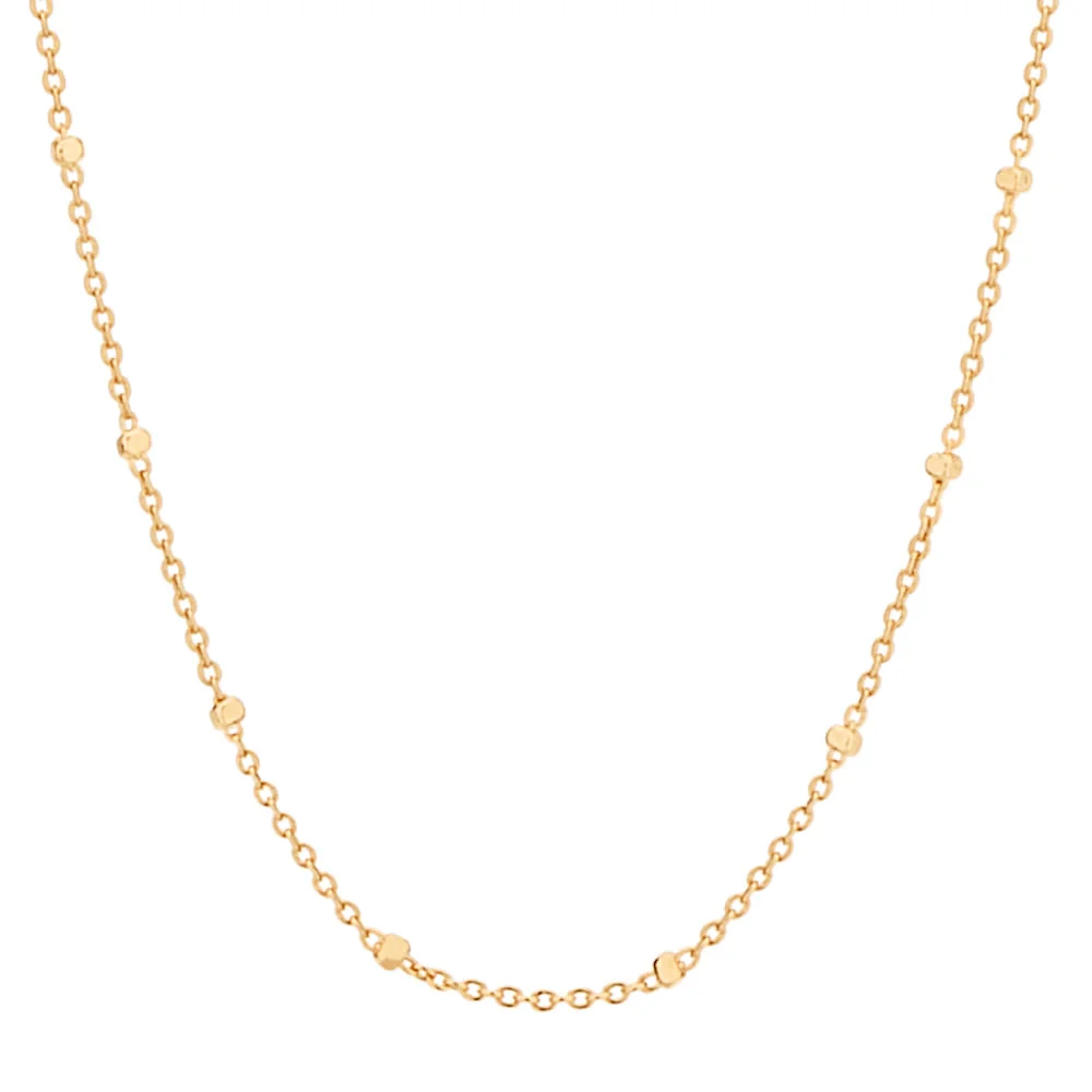 Collar de Bolitas Pequeñas Corto Enchapado en Oro 18K 3 Collar de Bolitas Pequeñas Corto Enchapado en Oro 18K
