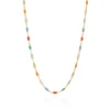 Collar de Cristales de Colores Enchapados en Oro 18K 1 Collar de Cristales de Colores