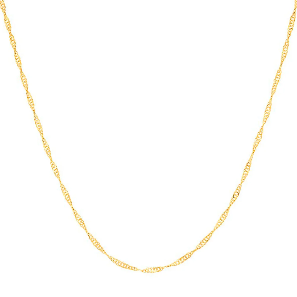 Collares Singapur Cortos Enchapados en Oro 18K 3 Collares Singapur Cortos Enchapados en Oro 18K