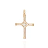 Dije de cruz con circonia enchapado en oro 18K 1 Dije Cruz Con Circonia