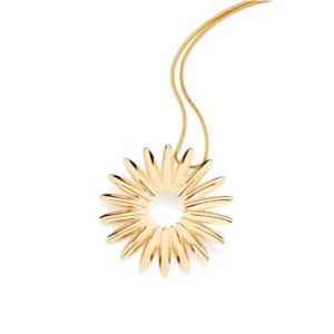 Alternative view of Dije de sol Maxi enchapado en oro 18K