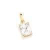 dije rectangular cristal blanco