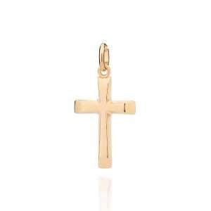 Dije de cruz enchapado en oro de 18k