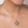 Dije maxi de corazón con circnias de colores enchapados en Oro de 18k - Imagen 3