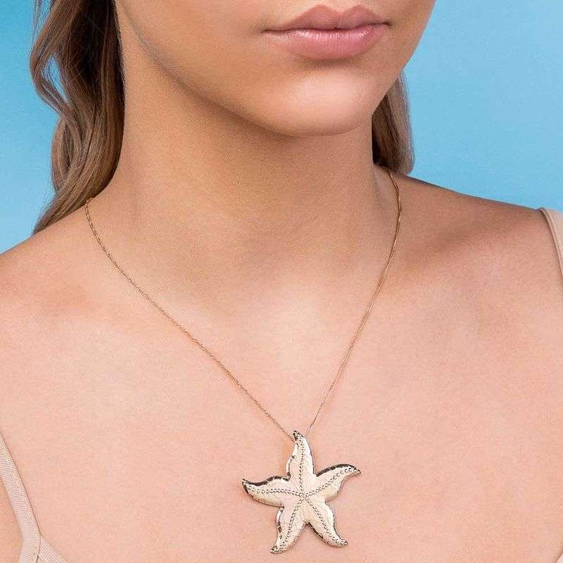 Dijes maxi de estrella de mar enchapadas en oro de 18k 4 Dijes maxi de estrella de mar enchapadas en oro de 18k - Imagen 2