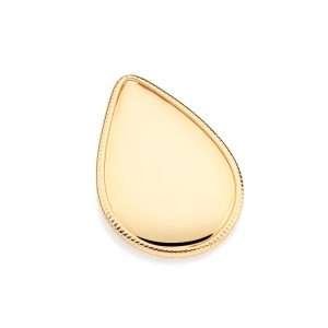 Dijes maxi-gota liso enchapadas en oro 18k