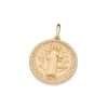 dijes medalla san benito circonias oro 18k 1