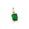 dije rectangular cristal verde esmeralda
