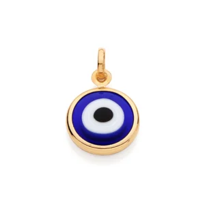 Dije Ojo Turco Enchapado En Oro 18K - Azul