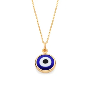 Alternative view of Dije Ojo Turco Enchapado En Oro 18K - Azul