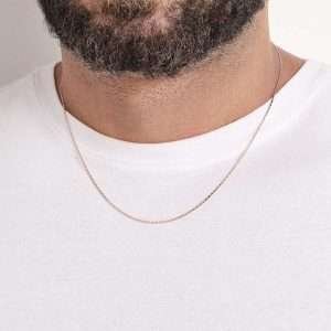 Gargantilla con corte diamante enchapada en oro de 18k