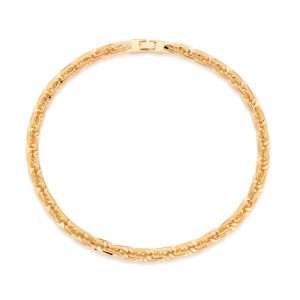 Gargantilla gruesa de cadenas rectangulares entrelazadas enchapadas en oro 18k