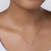 Gargantilla de brillantes circonias blancas enchapada en oro 18K - Imagen 2