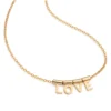 Gargantilla con love colgangte enchapada en oro 18K 2 collar love