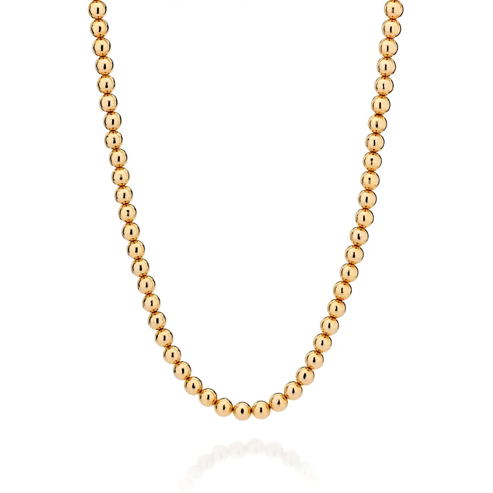 Gargantilla de bolitas enchapadas en oro 18K 3 gargantilla de bolitas