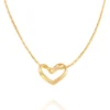 gargantilla de corazon enchapados en oro 18k nuevo