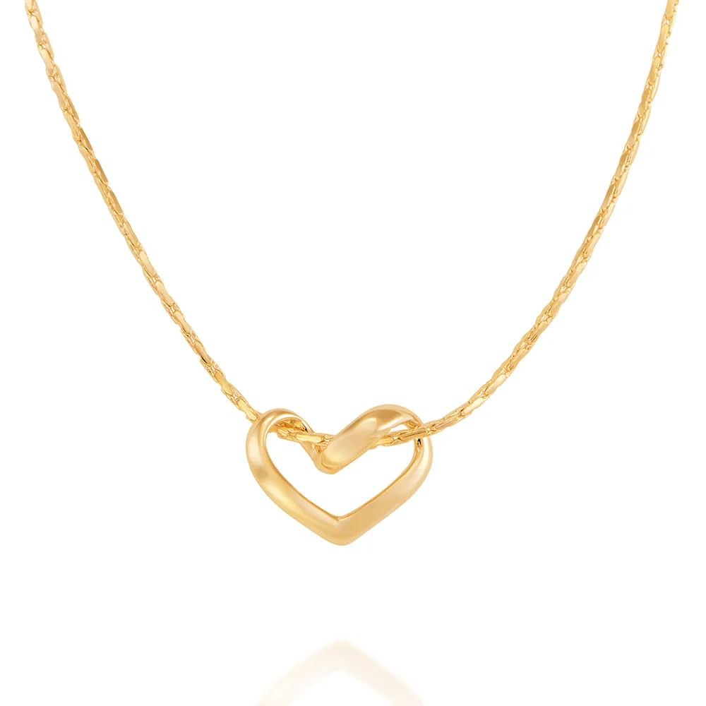 Gargantilla de Corazón Enchapados en Oro 18K 3 Gargantilla de Corazón Enchapados en Oro 18K