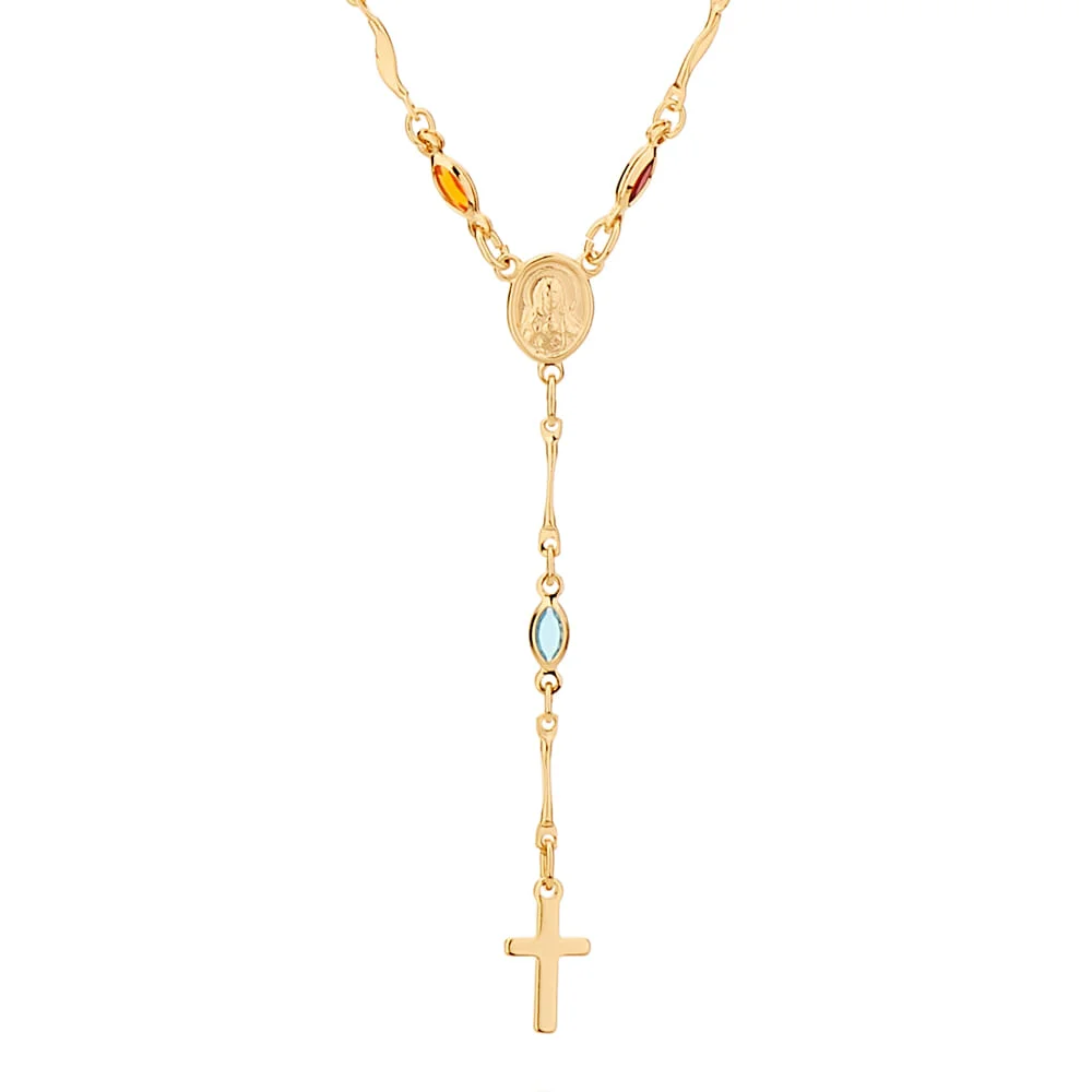 Gargantilla Rosario de Colores Enchapados en Oro 18K 4 Gargantilla Rosario de Colores Enchapados en Oro 18K - Imagen 2