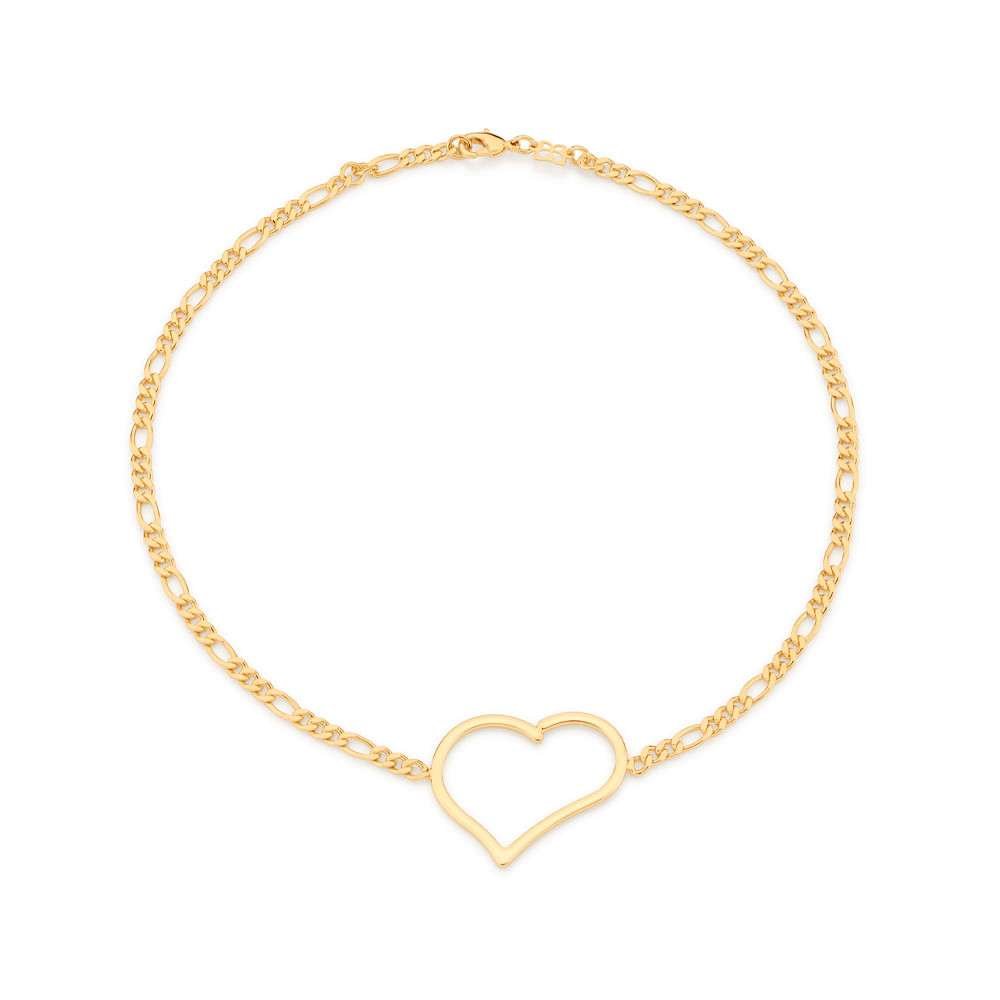 Gargantillas de corazón grande enchapadas en oro de 18k 3 Gargantillas de corazón grande enchapadas en oro de 18k