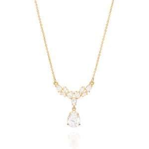 Gargantillas formada por cadena de eslabones de candado lam, compuesta por un dije de circonia