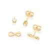 Kit de aretes infinito y circonia enchapadas en oro 18k 2 kit de aretes infinito y circonia enchapadas en oro 18k 2