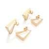 Kit de argollas triangular enchapadas en oro de 18k - Imagen 3