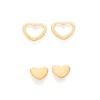 Aretes de Corazón Enchapados