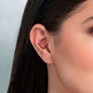 Piercing ajustable de banda enchapadas en oro de 18k