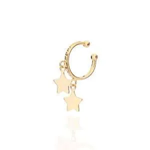Home 28 Piercing con 2 estrellas colgantes enchapado en oro de 18k