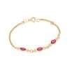 Pulsera con caramelos fucsia enchapada en oro de 18k 1 pulsera con caramelos fucsia 1