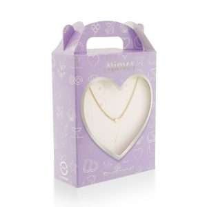 Pulsera de corazón liso Enchapadas en Oro de 18k