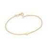 Pulsera de corazón liso Enchapadas en Oro de 18k