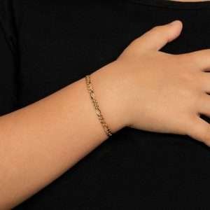 Pulsera de eslabones enchapada en oro de 18k