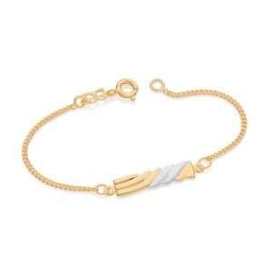 Pulsera de niños enchapada en oro de 18k