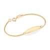 Pulsera de niños con placa enchapada en oro de 18k