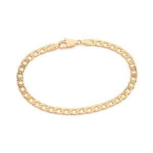 Pulsera Eslabones Martillados Enchapada en Oro 18K