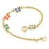 Pulsera con mariposas de colores de niña enchapadas en oro de 18k 2 pulseras con mariposas de colores de nina enchapadas en oro de 18k 1