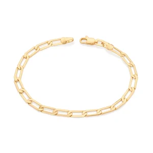 Pulseras de cadenas eslabones de hombre enchapadas en oro 18k