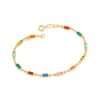 Pulseras de colores enchapadas en oro de 18k