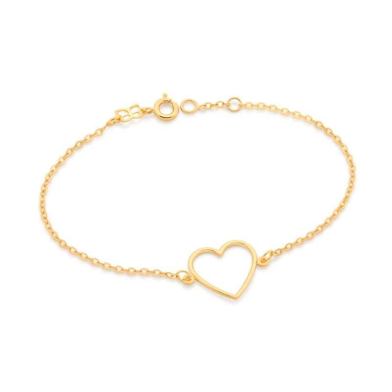 Pulseras de corazón enchapadas en oro de 18k 4 Pulseras de corazón enchapadas en oro de 18k - Imagen 2