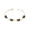 Pulsera de mariposas negras enchapadas en oro de 18k 1 pulseras de mariposas negras 2