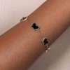 Pulsera de mariposas negras enchapadas en oro de 18k - Imagen 3