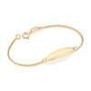 Pulseras de niños con placa lisa enchapadas en oro de 18k 2 pulseras de ninos con placa lisa enchapadas en oro de 18k 15 cm
