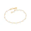 Pulseras con Perlas Enchapadas En Oro 18K 1 pulseras con perlas enchapadas en oro 18k nuevo