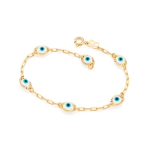Pulsera de Ojos Turcos Celestes
