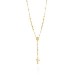 Rosario sagrado corazón de maría enchapadas en oro de 18k
