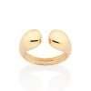 sortijas ajustables redondeados en los extremos enchapadas en oro de 18k 6 3 4