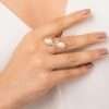 Sortijas con bolas ajustables enchapadas en oro de 18k - Imagen 2