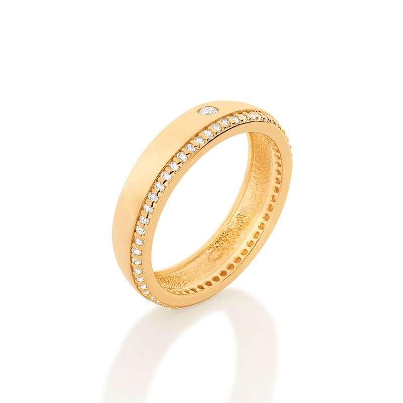 Sortijas con circonias alrededor enchapadas en oro de 18k 6 Sortijas con circonias alrededor enchapadas en oro de 18k - Imagen 4